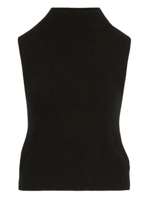 mock-neck sleeveless top by OSCAR DE LA RENTA