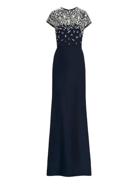 mosaic-pattern embroidered gown by OSCAR DE LA RENTA