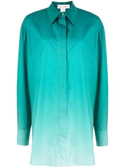 ombré-effect shirt jacket by OSCAR DE LA RENTA