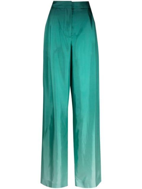 ombré-effect silk palazzo trousers by OSCAR DE LA RENTA