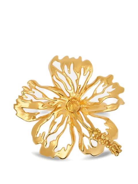openwork hibiscus ring by OSCAR DE LA RENTA