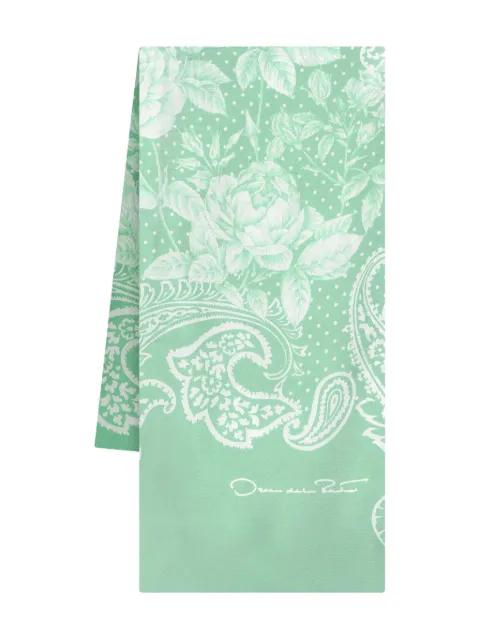 paisley-print silk scarf by OSCAR DE LA RENTA