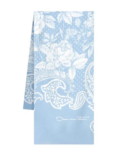 paisley-print silk scarf by OSCAR DE LA RENTA