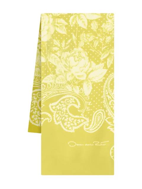 paisley-print silk scarf by OSCAR DE LA RENTA
