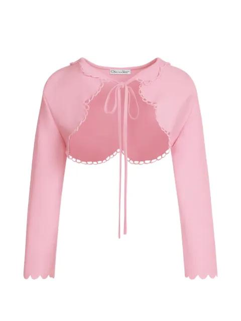 scallop-trim cardigan by OSCAR DE LA RENTA