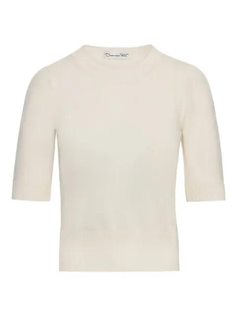 short-sleeve wool sweater by OSCAR DE LA RENTA