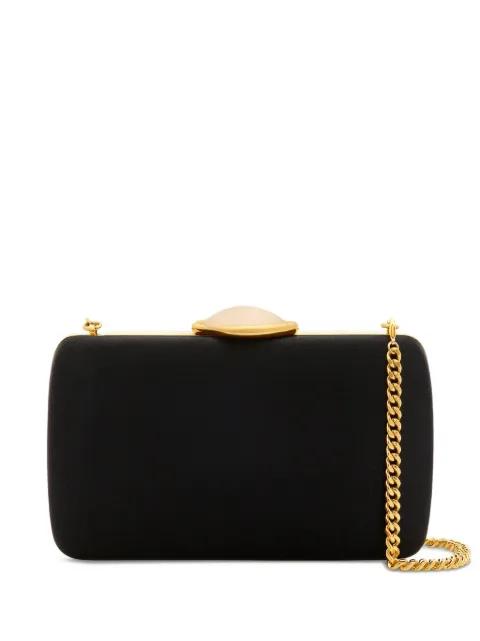 stone-clasp clutch bag by OSCAR DE LA RENTA