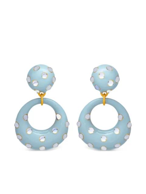 stones round earrings by OSCAR DE LA RENTA