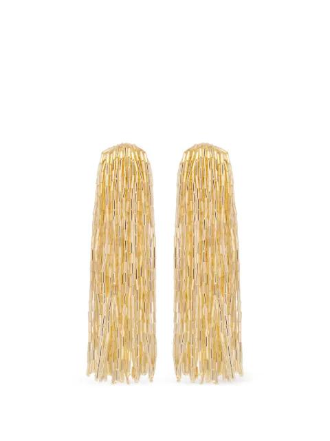 tassel drop earrings by OSCAR DE LA RENTA