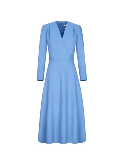wool-blend long-sleeve dress by OSCAR DE LA RENTA