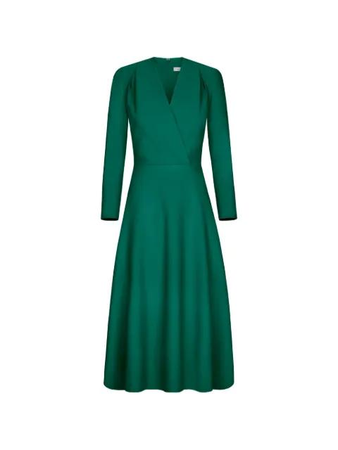 wool-blend long-sleeve dress by OSCAR DE LA RENTA