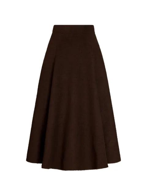 wool tweed pleated skirt by OSCAR DE LA RENTA