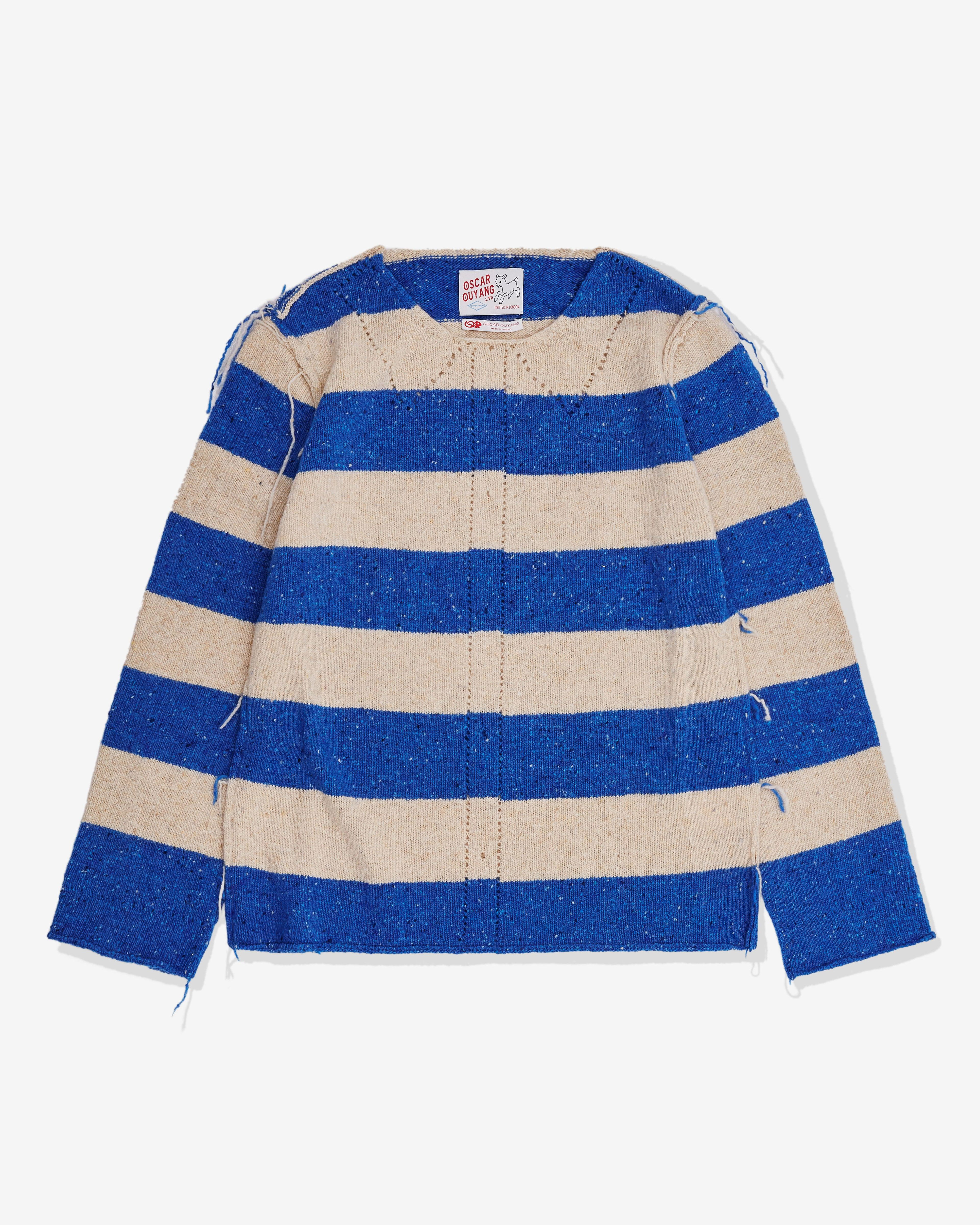 Oscar Ouyang - Women's Cornish Mug Stripe Knit - (Blue/White) by OSCAR OUYANG