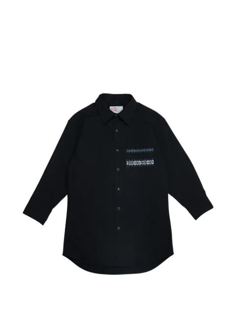 embroidered-pocket shirt by OSCAR OUYANG