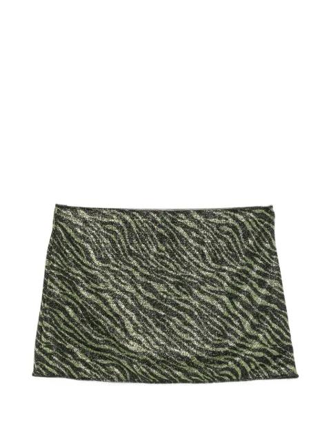 Animalier zebra-print mini beach skirt by OSEREE