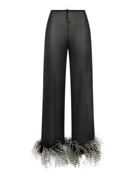 Lumière Plumage straight-leg trousers by OSEREE