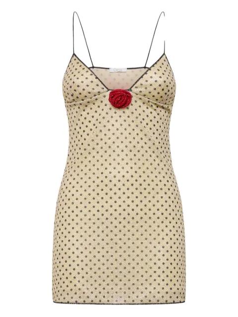 Lumière Rose Pois mini dress by OSEREE
