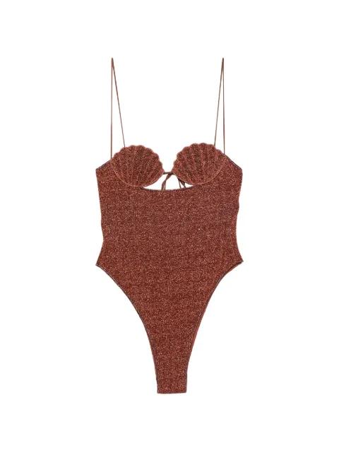 Lumière Shell cutout swimsuit by OSEREE