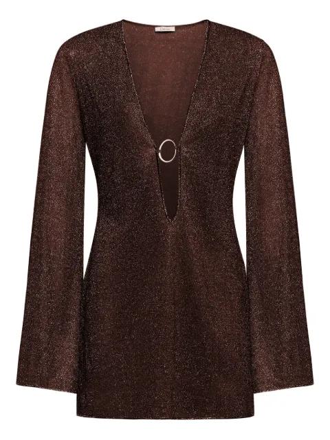 Lumière V-neck mini dress by OSEREE