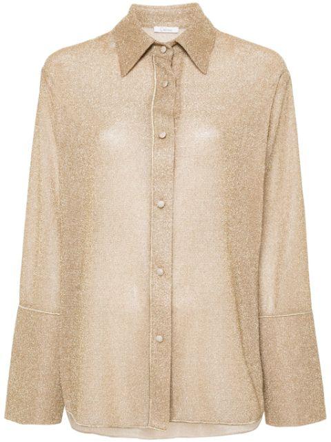 Lumière metallic-effect shirt by OSEREE