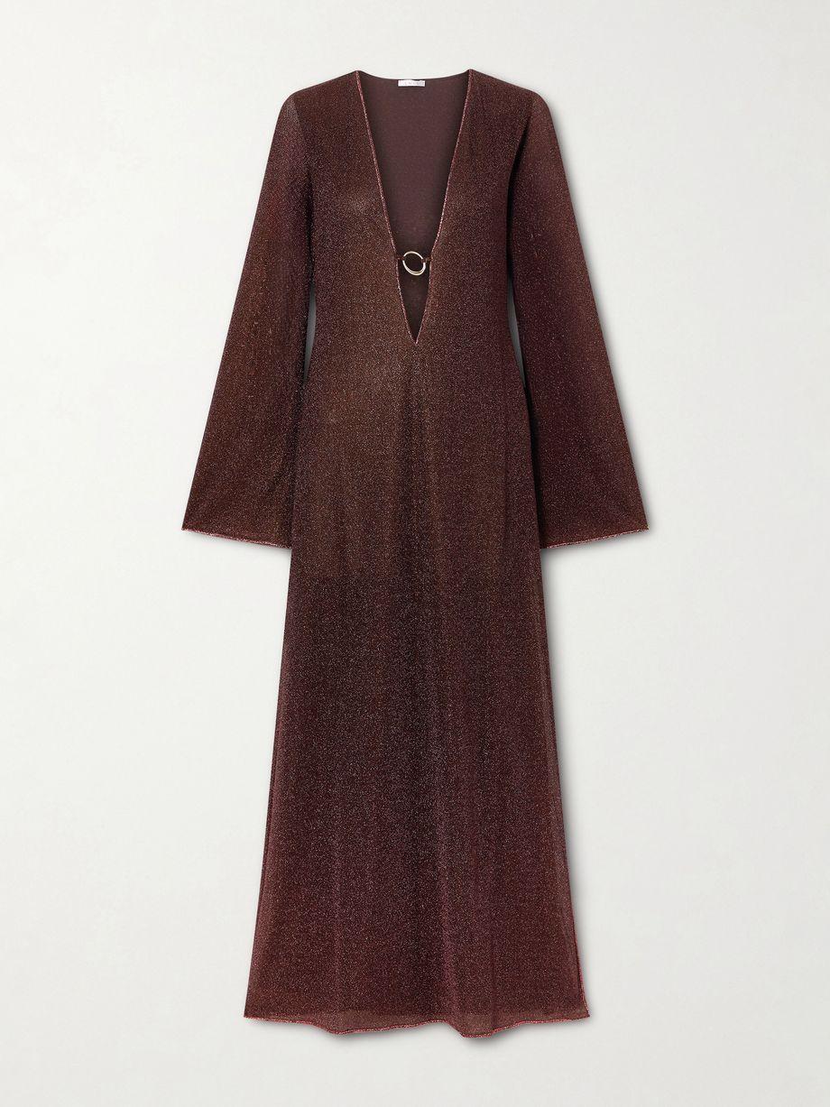 Lumière metallic stretch-knit kaftan by OSEREE Lumière metallic stretch-knit kaftan by OSEREE