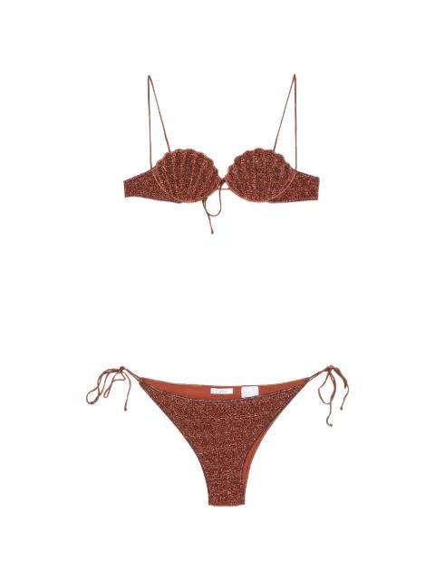 Lumierè flitter-effect swimsuit by OSEREE