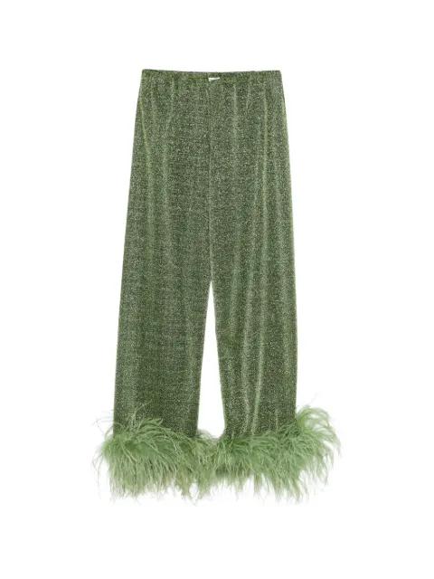 Lumiere Plumage straight trousers by OSEREE