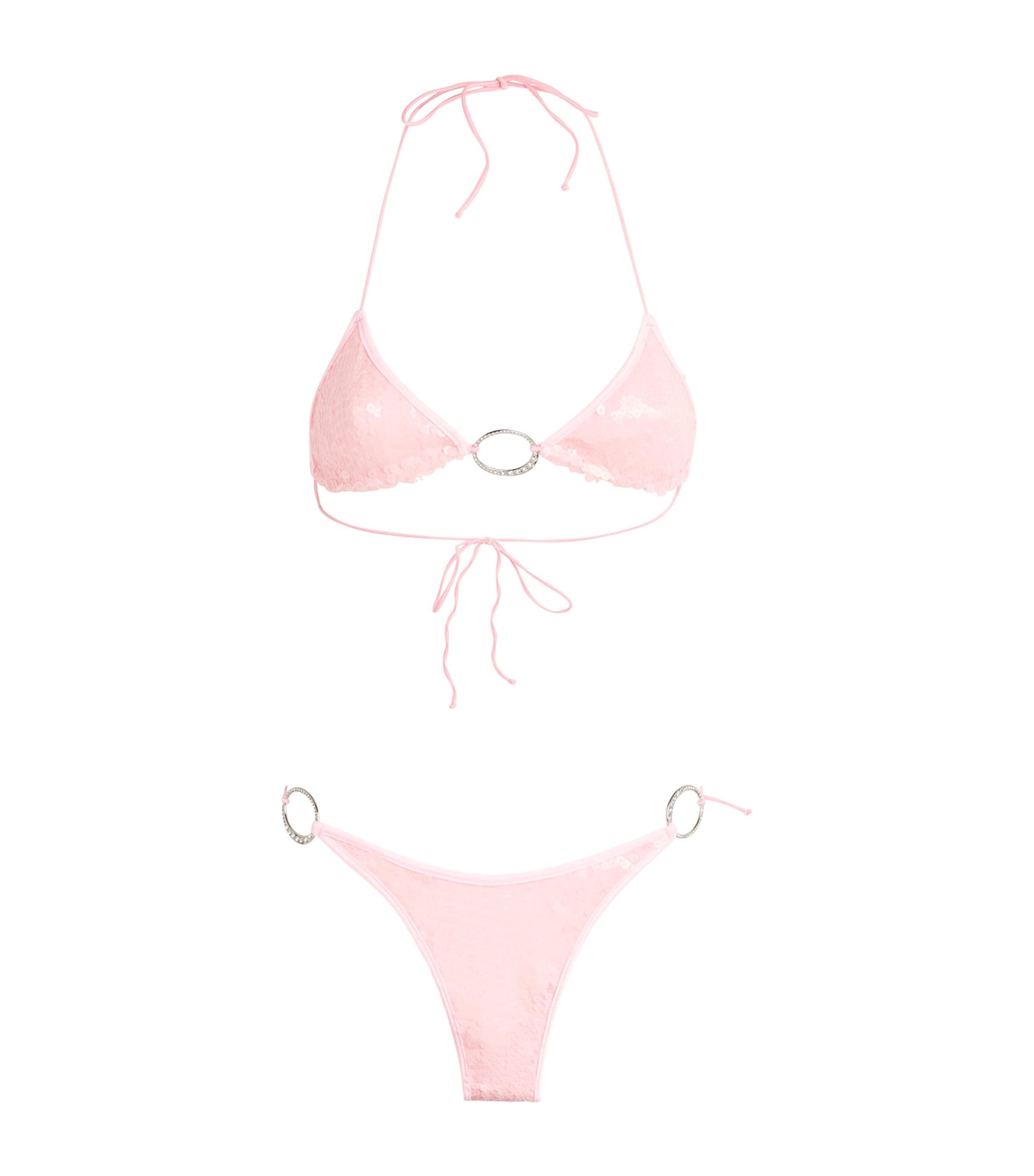 Oséree Sequin Triangle Bikini by OSEREE