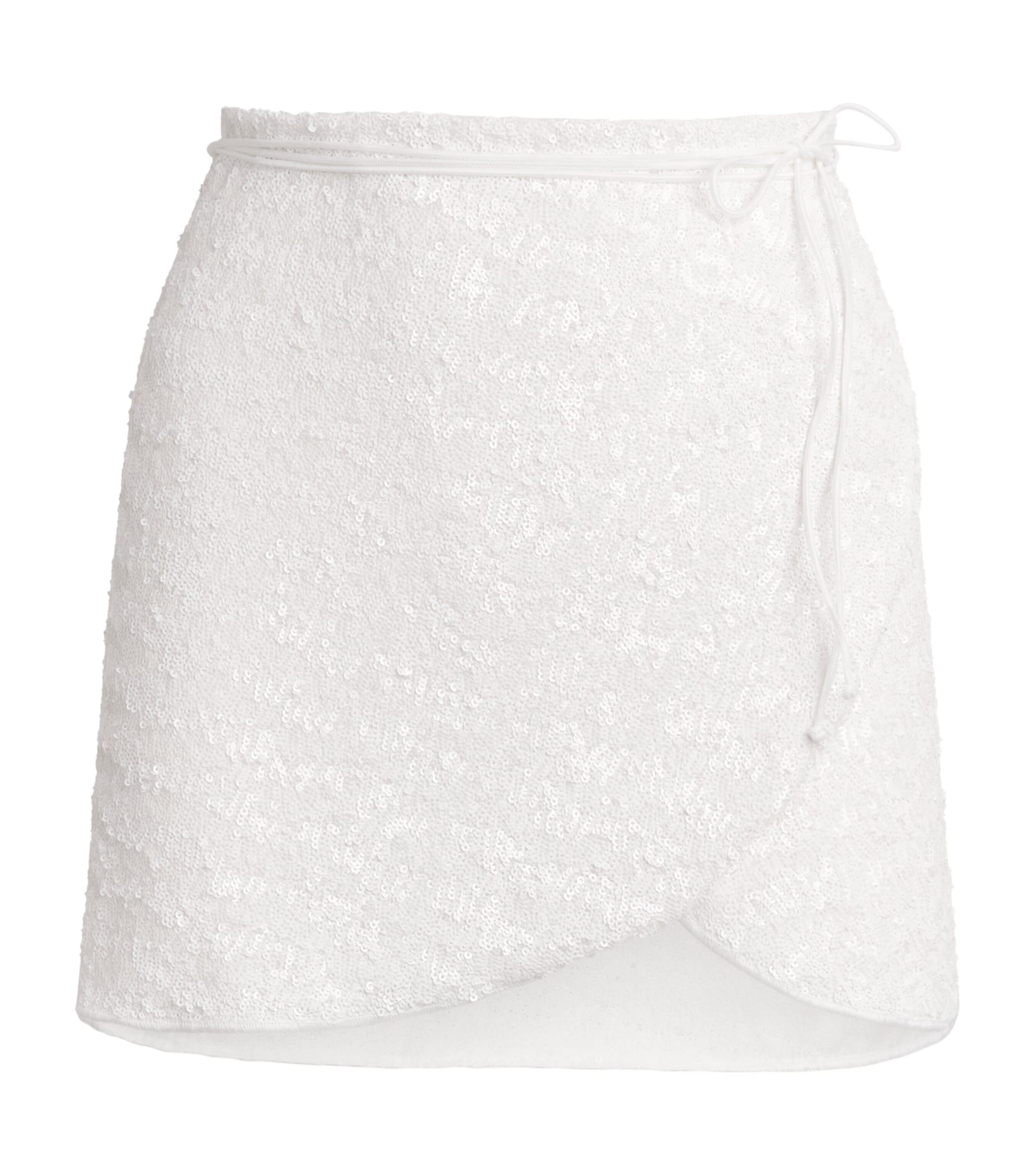 Oséree Sequinned Pareo Mini Wrap Skirt by OSEREE