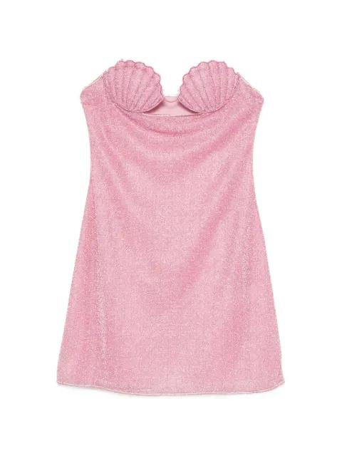 Shell-cup glitter-effect dress by OSEREE