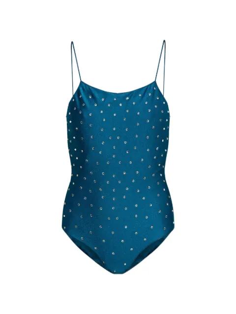 crystal-embellished one-piece swimsuit by OSEREE