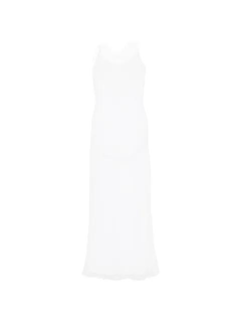 crystal-embellished spaghetti-strap maxi dress by OSEREE