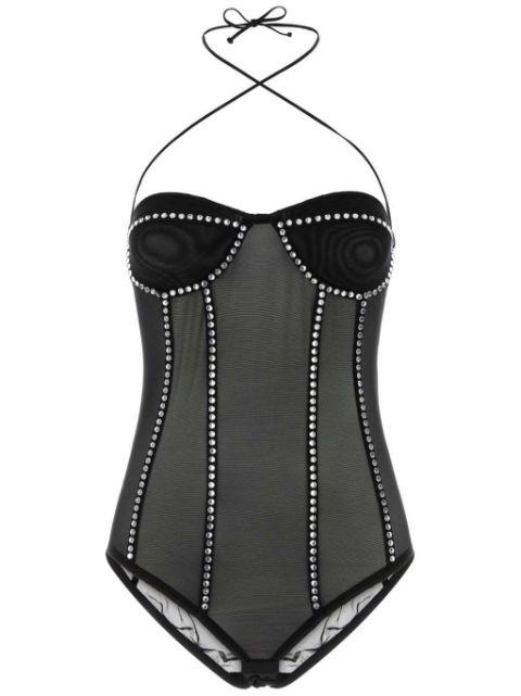 gem-embellished bodysuit by OSEREE