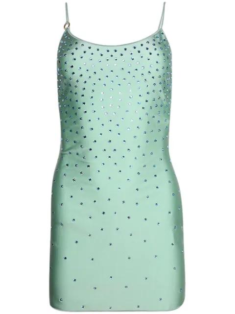 gem-embellished mini dress by OSEREE