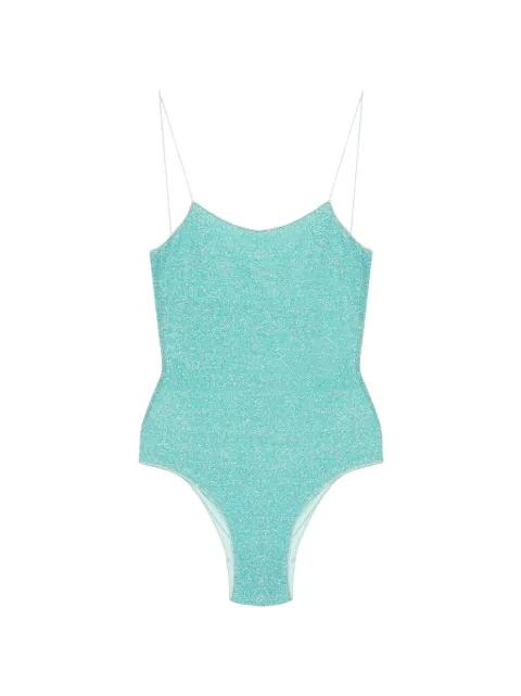 glitter-detail scoop-neck swimsuit by OSEREE