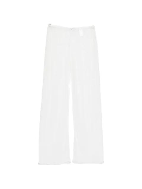 lace drawstring palazzo pants by OSEREE