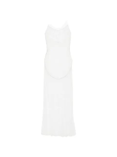 lace ring-detail maxi dress by OSEREE