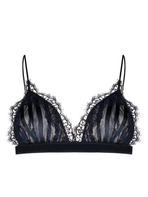 lurex lace-trim bra by OSEREE