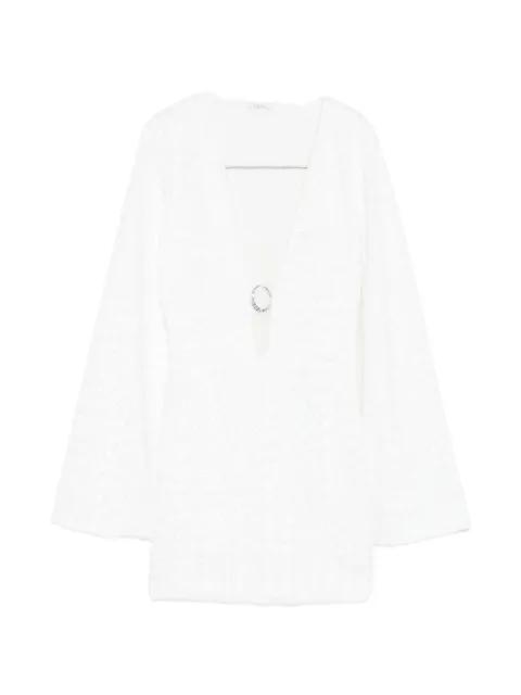 paillettes ring-detail mini dress by OSEREE