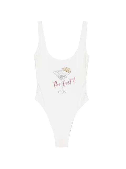 rhinestone-embellished scoop-neck swimsuit by OSEREE