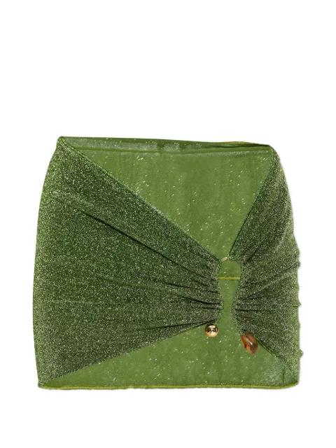 ring-detail mini skirt by OSEREE