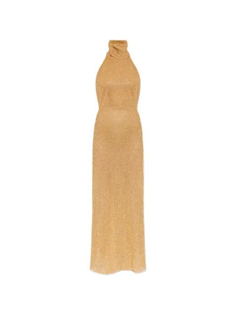 roll neck ring-detail maxi dress by OSEREE