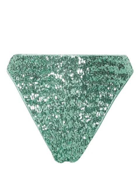 sequin-embellished bikini bottoms by OSEREE