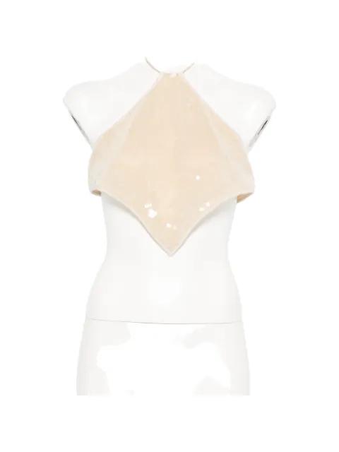 sequin-embellishment top by OSEREE