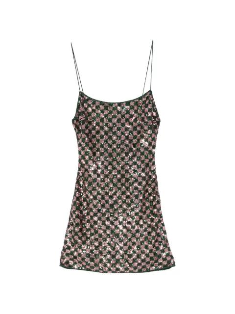 sequin-pattern mini dress by OSEREE