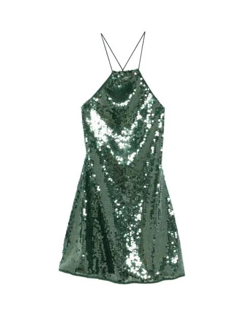 sequinmbellishment mini dress by OSEREE