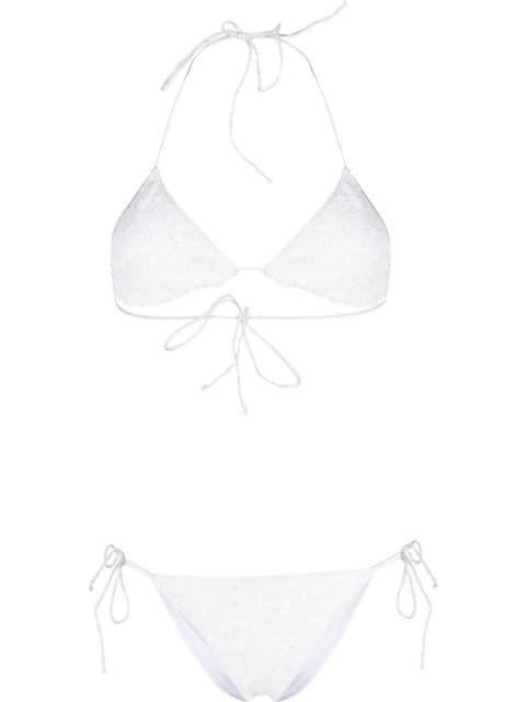 sequinned halter neck bikini set by OSEREE