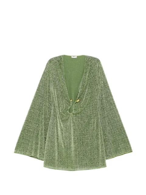 stone-embellishment mini dress by OSEREE