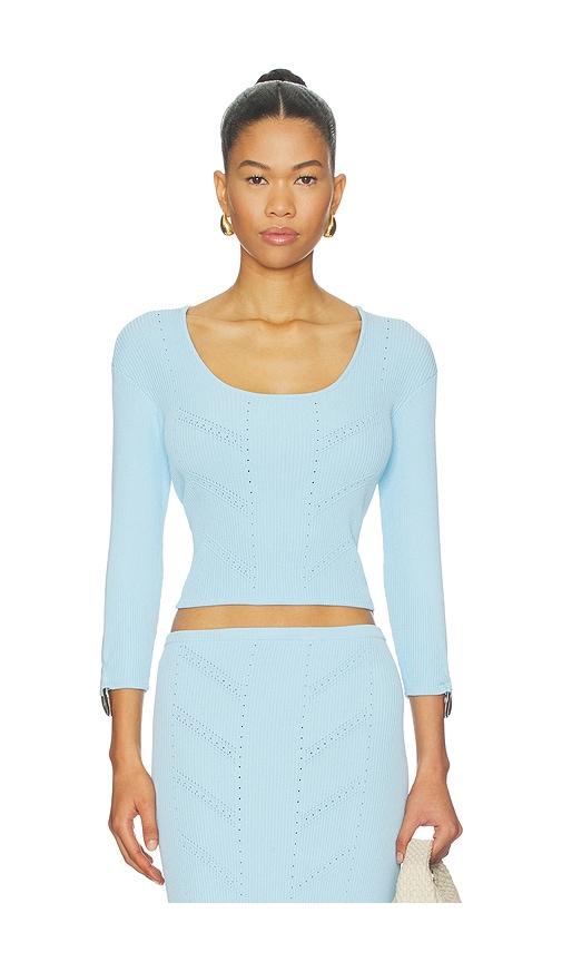 OSIS STUDIO Blake Top in Baby Blue by OSIS STUDIO