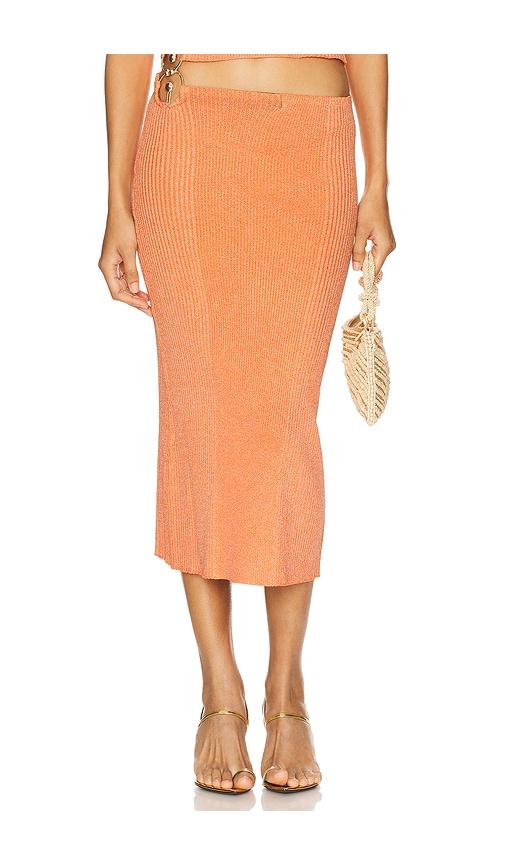 OSIS STUDIO Lux Skirt in Orange by OSIS STUDIO